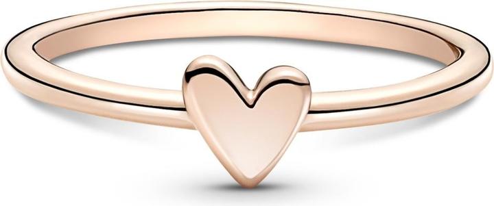 Actual product image Pandora 14k Rose Gold Freehand Heart Ring (54)