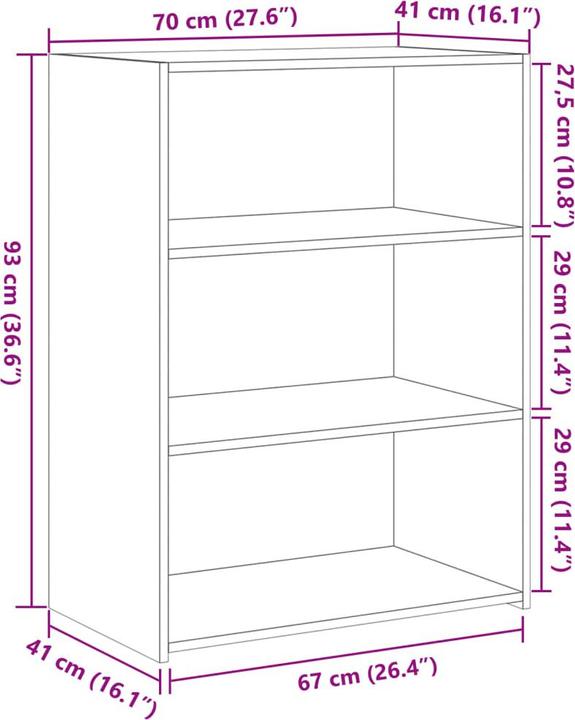 Actual product image VidaXL Sideboard (70 x 41 x 93 cm)