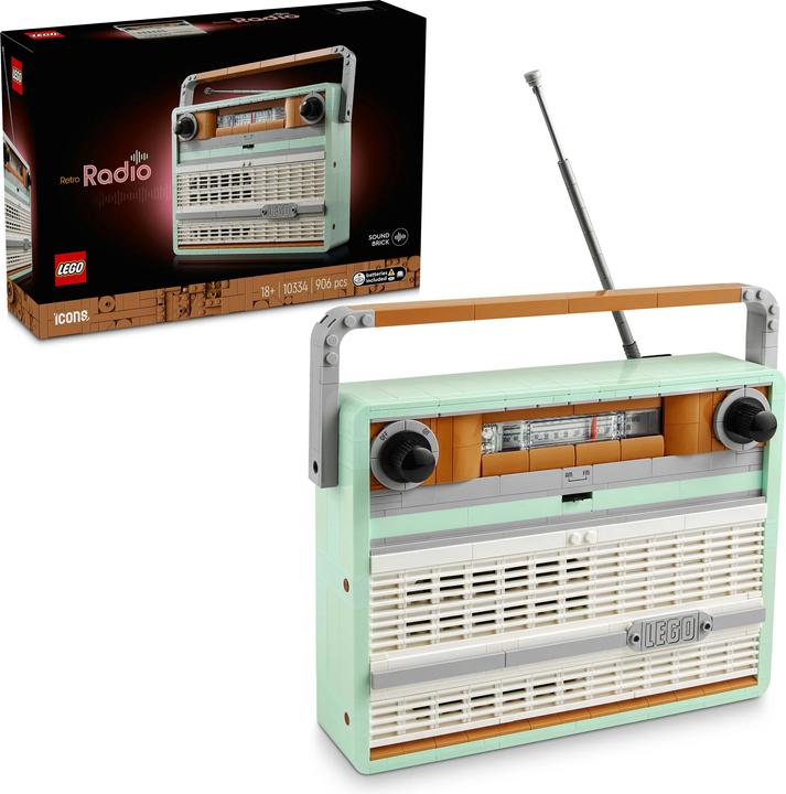 Actual product image LEGO Retro portable radio (10334, LEGO Icons, LEGO Rare Sets)