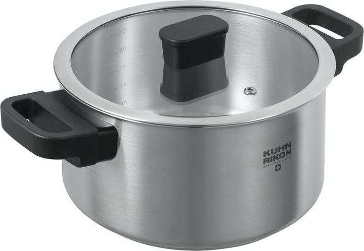 Kuhn Rikon Locarno Kochtopf 4.0 L (22 cm, Kochtopf, Edelstahl)