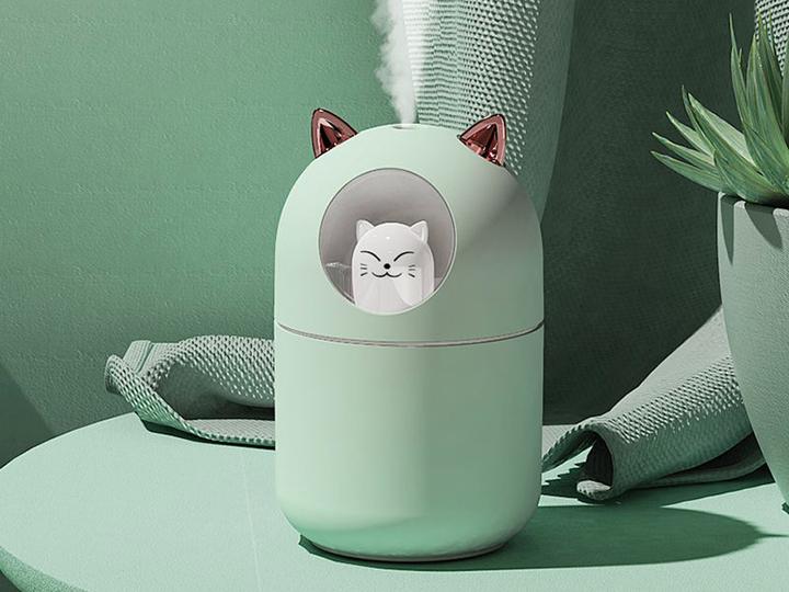Actual product image VR Shinecon Night light humidifier, model H2O cat water green