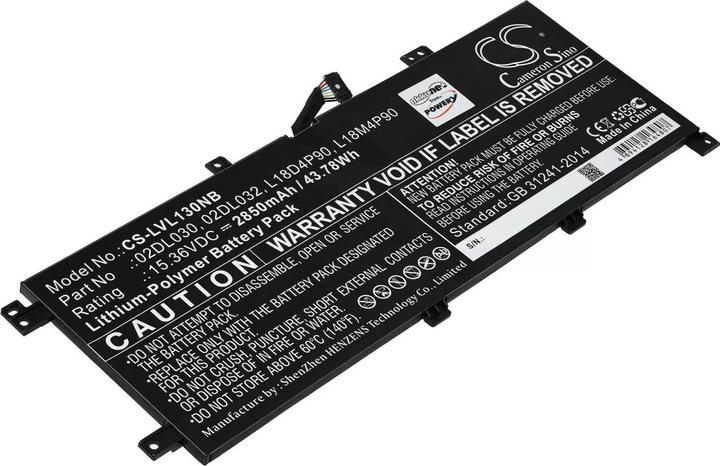 Actual product image AccuCell Battery Lenovo ThinkPad L13 Yoga Gen 2 20VLS01300, L13 Yoga 20R5001XAU, type L18M4P90 (2850 mAh)