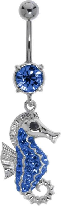 Actual product image Bijouteria Bellypiercing (Surgical steel 316L, Crystal, Brass rhodium plated)