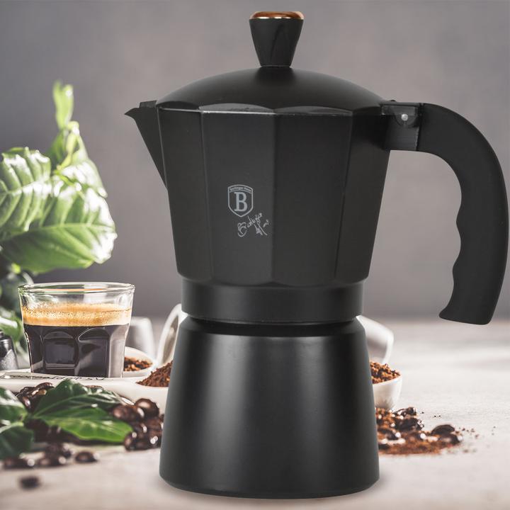 Productafbeelding BerlingerHaus Design espressomachine voor 6 porties, zwart en roségoud (6 T.)