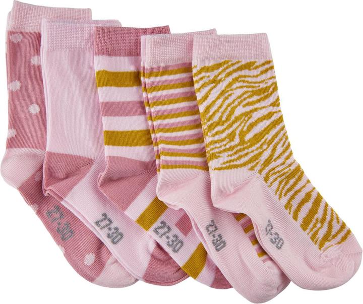 Produktbild Minymo Socken bedruckt 5er Set Hellrosa Gr. 27/30 (5er Pack, 27 - 30)
