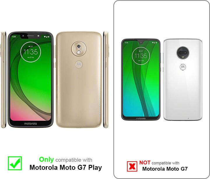 Actual product image Cadorabo Book with stand function cover (Motorola Moto G7 Play)