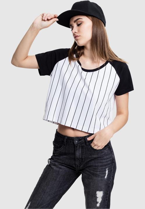 Actual product image Urban Classics Ladies Cropped Baseball Tee (XS)