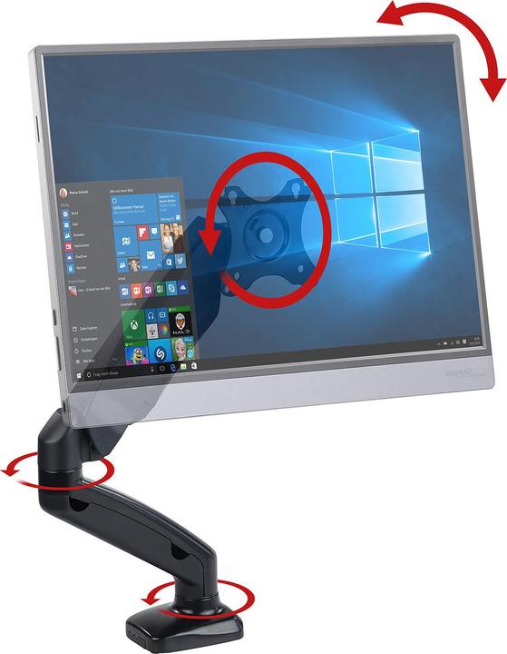 Immagine prodotto General Office Braccio girevole a gas per monitor (Tavolo, 31.89")