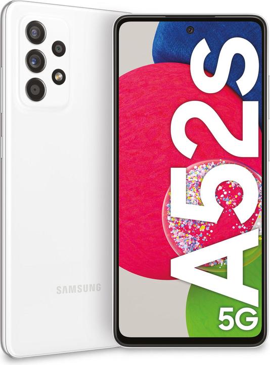 Produktbild Samsung Galaxy A52s EU (128 GB, Awesome White, 6.50", Hybrid Dual SIM, 64.14 Mpx, 5G)