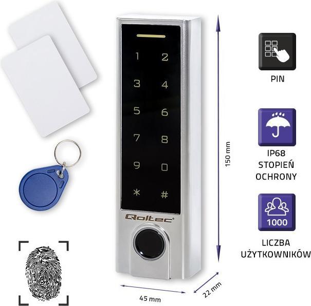 Image du produit Qoltec N--QOLTEC 52449 Code lock PROTEUS avec (Combinaison électronique de chiffres)