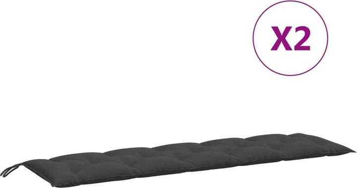Image du produit VidaXL Coussins de banc de jardin 2 pcs. tissu (180 x 50 x 7 cm)
