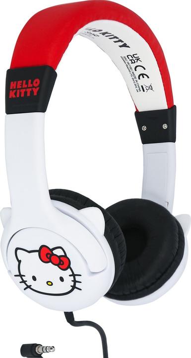 Image du produit OTL Technologies HK1180 Casque filaire Hello Kitty pour enfants avec oreillettes en rouge et blanc
