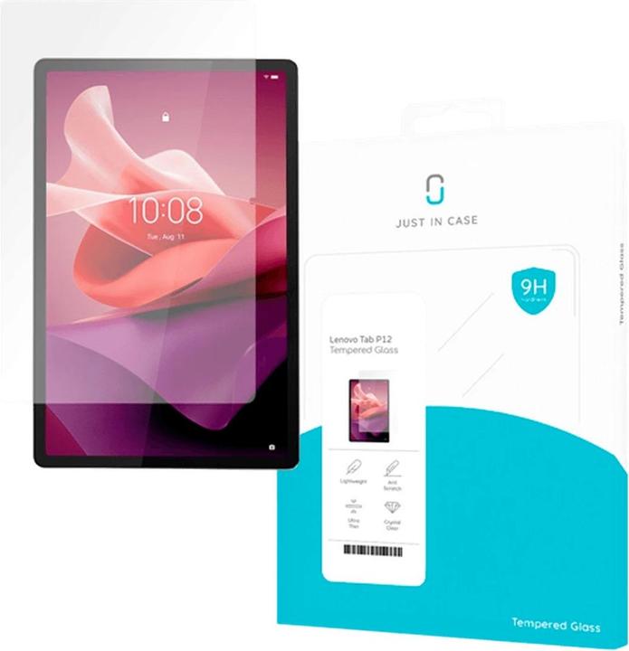 Actual product image Just in Case Tempered glass clear screen protector Lenovo Tab P12 (1 Piece, Lenovo Tab P12)