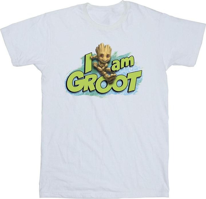 Actual product image Boys Guardians Of The Galaxy I Am Groot Jumping T-Shirt (128)