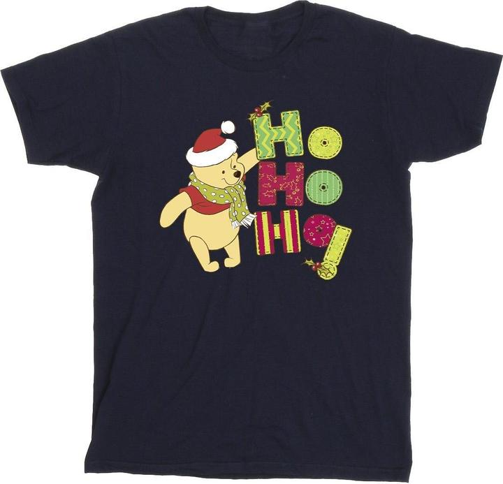 Disney Winnie The Pooh Ho Ho Ho Scarf TShirt (3XL)