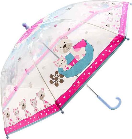 Produktbild BB Klostermannn Kinderschirm Hund & Katze transparent