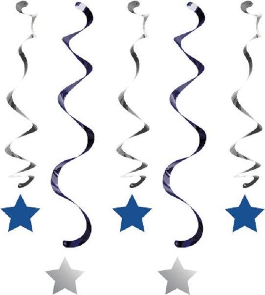 Actual product image Creative Party Suspensions spirales Étoile bleue