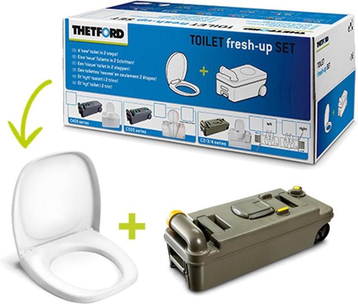Actual product image Thetford Toilet reprocessing set Fresh up Set C-2,3,4 Left version