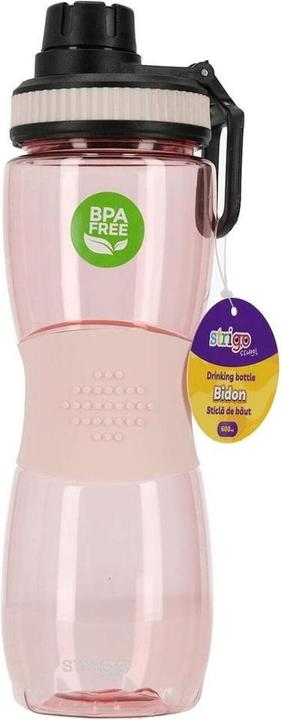 Stigo Bike Rosa Wasserflasche mit Gummigriff (0.60 l)