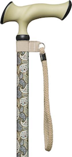 Actual product image Gastrock Paisley walking stick with Soft Escort Ergonomic