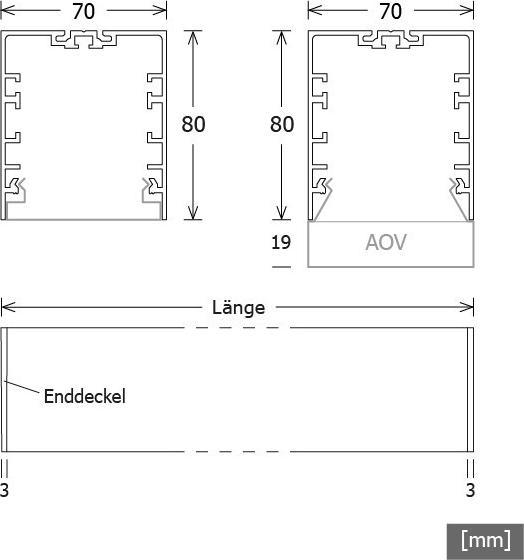 Actual product image LTS ML-A 070.1140.08 AOB WS Monoline (3300 lm)