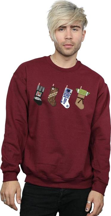 Actual product image Star Wars Mens Christmas Stockings Sweatshirt (XL)