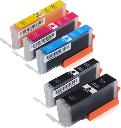 Actual product image Hermex Compatible Ink Cartridge XXL for Canon PIXMA TS6150 (M, Y, PGBK, C, FC)