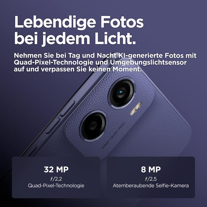 Image du produit Motorola Smartfon Moto E15 2/64GB Fresh Lavender (64 Go, Lavande fraîche, 6.67", Double SIM, 32 Mpx, 4G)