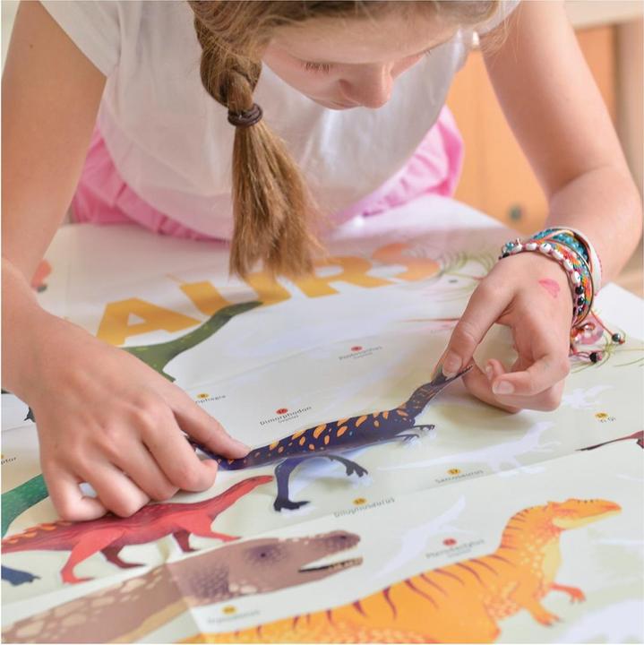 Actual product image Poppik Sticker Learning Poster Dinosaur