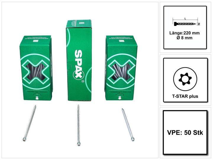 Produktbild Spax Zylinderkopfschrauben (50 Schrauben pro Stück)