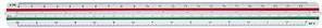 Image du produit Staedtler Règle triangulaire Mars 561 98-2BK, blanche en plastique, gorges colorées, graduation en relief (33 mm)