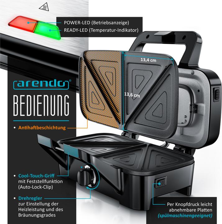 Produktbild Arendo Sandwichmaker