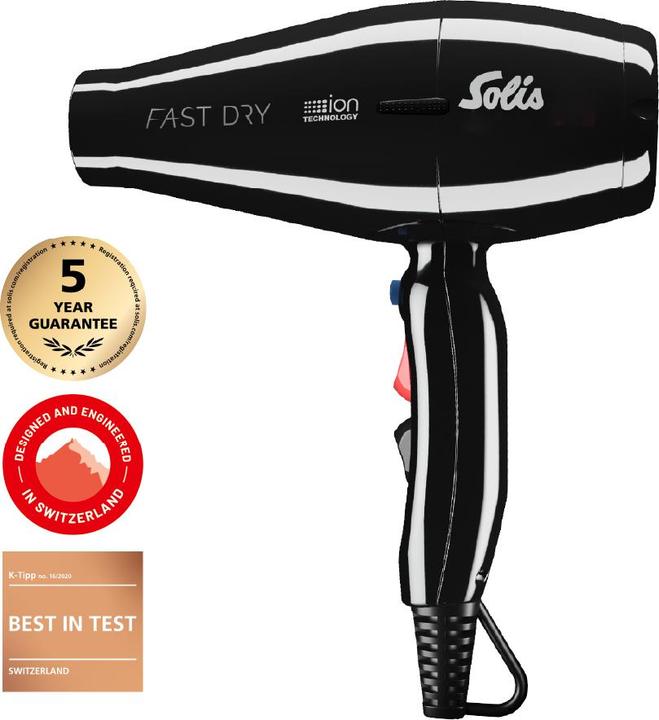 Immagine prodotto Solis Asciugacapelli professionale Fast Dry 360º ionico nero con cavo rotante a 360° (381)