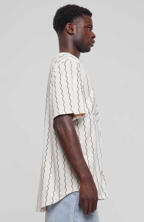 Image du produit Karl Kani KM233-014-1 KK Varsity Ziczac Pinstripe Baseball Shirt (XL)
