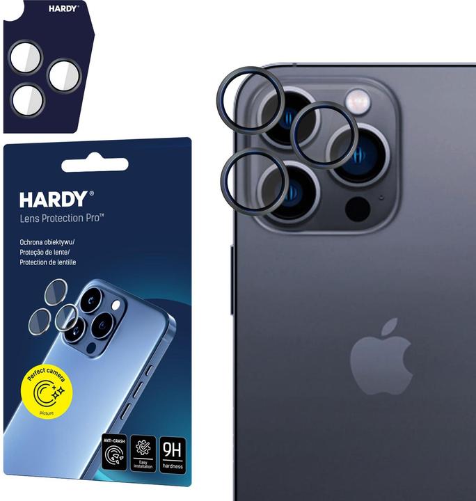 Immagine prodotto 3MK Apple iPhone 16 Pro /16 Pro Max - HARDY Lens Protection Pro Nero (1 Pezzo/i, Apple iPhone 16 Pro)