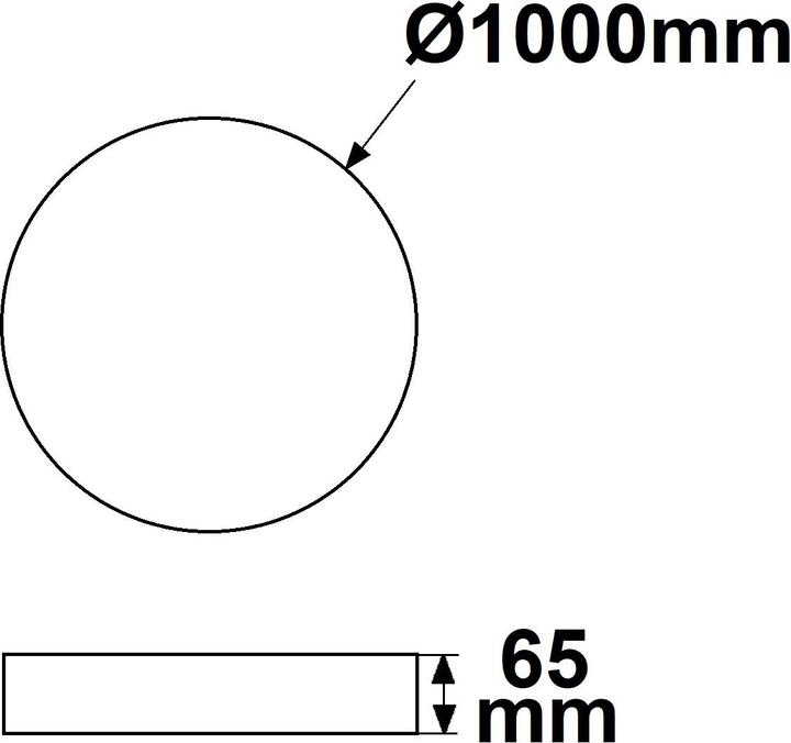 Actual product image Isoled LED ceiling light UGR<19 2H, white, 80W-100W, round, DN1000, ColorSwitch 2700-3000-4000K, dimmable