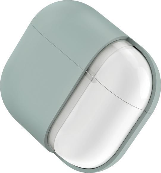 Actual product image Uniq case Lino AirPods 4 Silicone iceplant green
