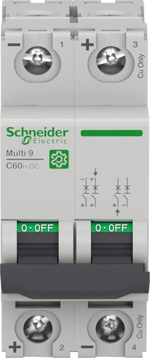 Actual product image Schneider Electric M9U21216 M9 C60H-DC 2P 16A C 500V-DC LS switch