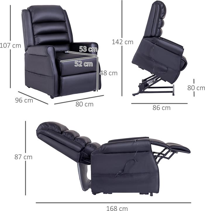 Actual product image Outsunny Armchair with stand-up aid