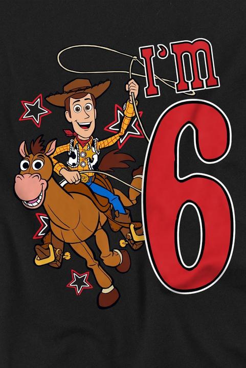Actual product image Toy Story Childrens/Kids I'm 6 Woody Birthday T-Shirt (140)