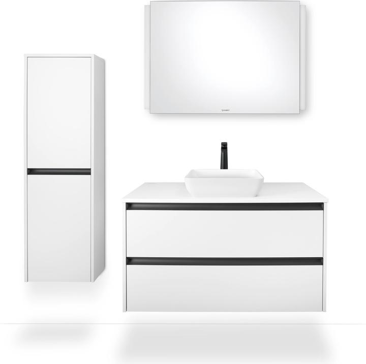 Actual product image Duravit Sivida countertop washbasin, angular, 400x400mm, without tap hole, without overflow (400 mm, 400 mm)