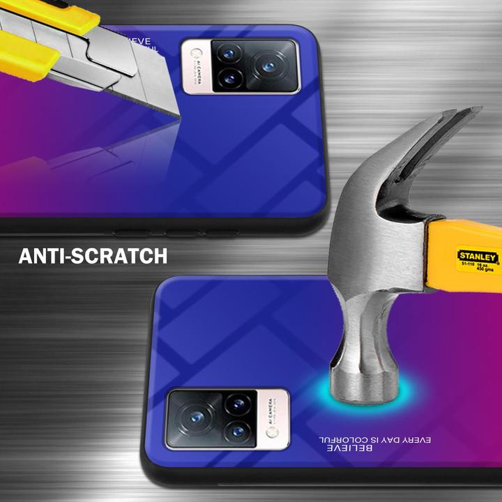 Actual product image Cadorabo TPU 2 colors glass envelope (Vivo V21)