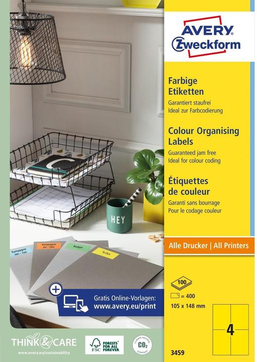 Produktbild Avery Farbige Etiketten