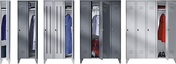 Actual product image Wolf Steel locker with stud feet, compartments cabinet height (120 cm, 185 cm)