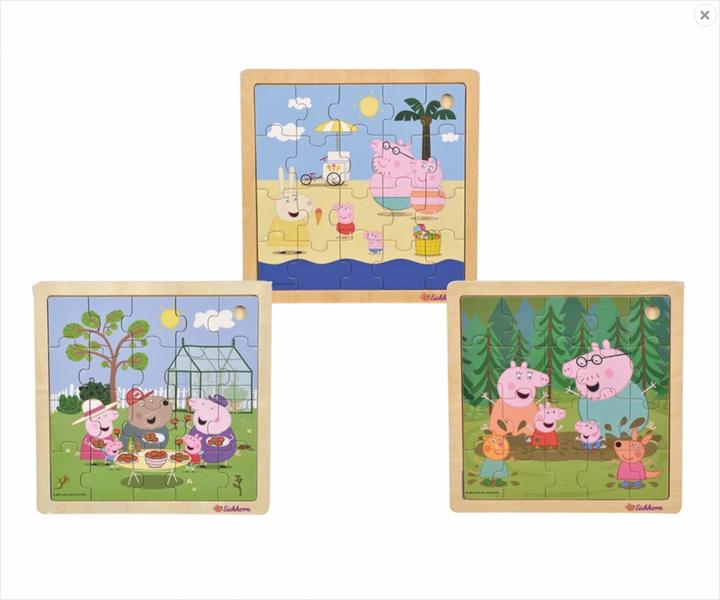 Immagine prodotto Eichhorn Peppa Pig, puzzle a intarsio, 3 assortiti. (20 pezzi)