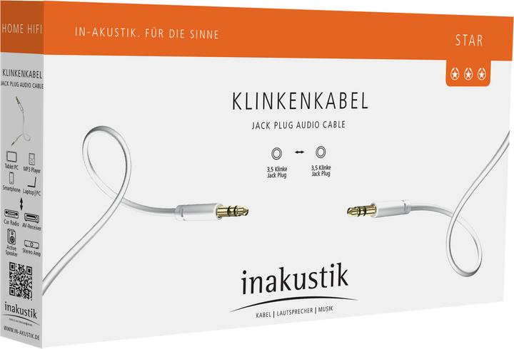 Actual product image Inakustik Star MP3 3.5mm stereo jack connection cable (3 m, 3.5mm jack (AUX))