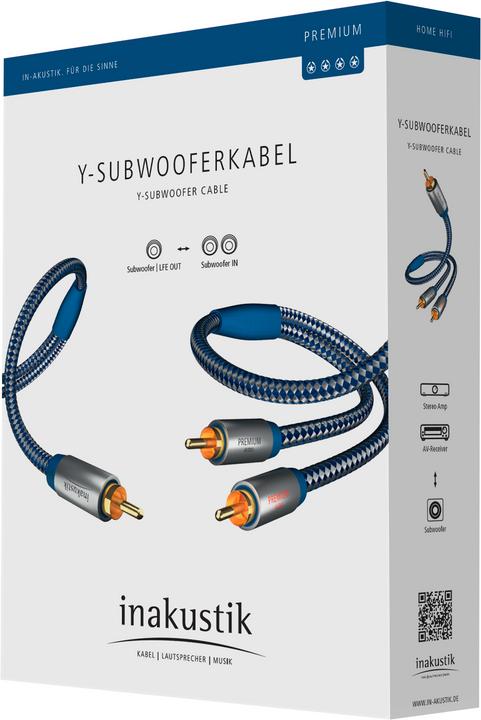Actual product image Inakustik Premium Y-Subwoofer cable (3 m, Cinch)