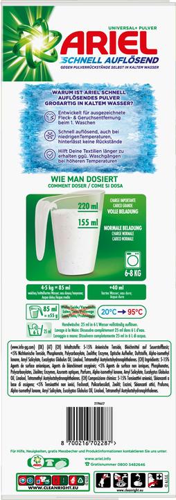 Produktbild Ariel Universal+ (90 Waschgänge, Pulver)