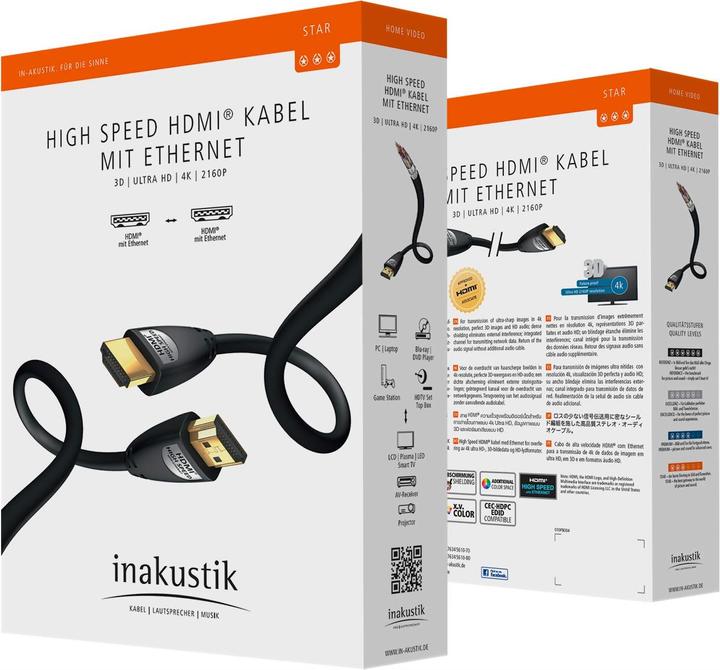 Produktbild Inakustik HDMI (Typ A) — HDMI (Typ A) (7.50 m, HDMI)