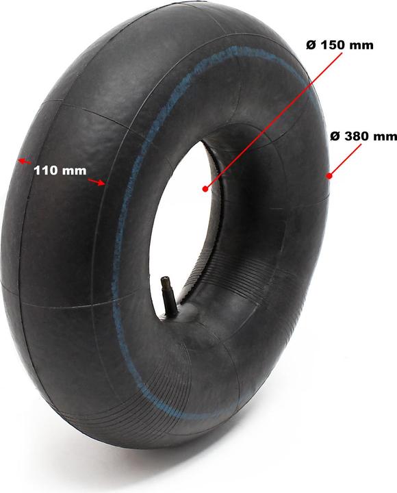 Actual product image Wiltec 2x Inner tube lawn mower tyre 15x6.00-6 straight valve stem garden tractor (Lawn tractor, Tractor accessories)